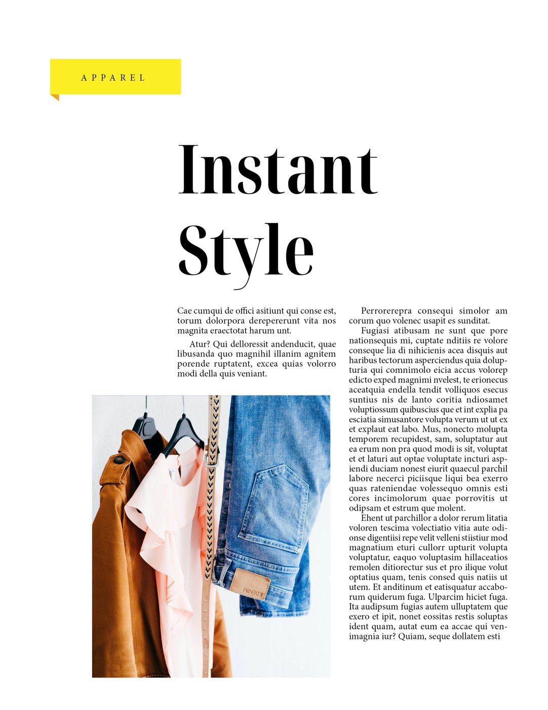ÉKO Melbourne Issue 01 — Apparel spread, ‘Instant Style’
