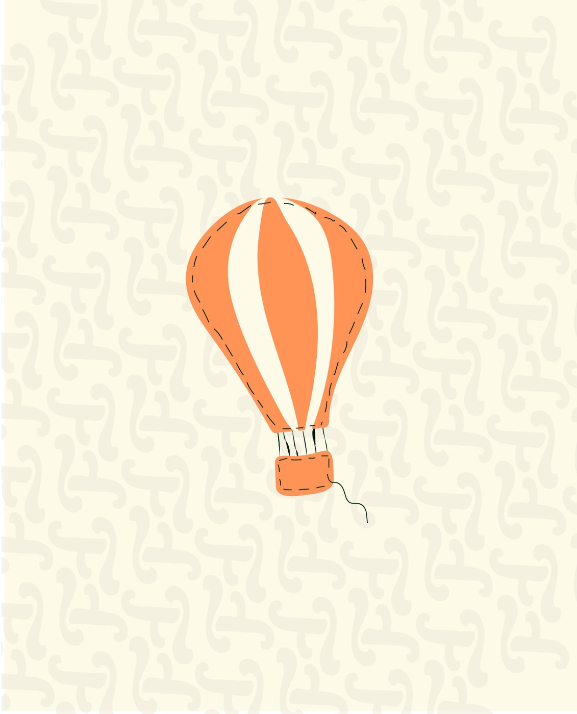 Feel Good hot-air balloon mark with visible running stitch detail