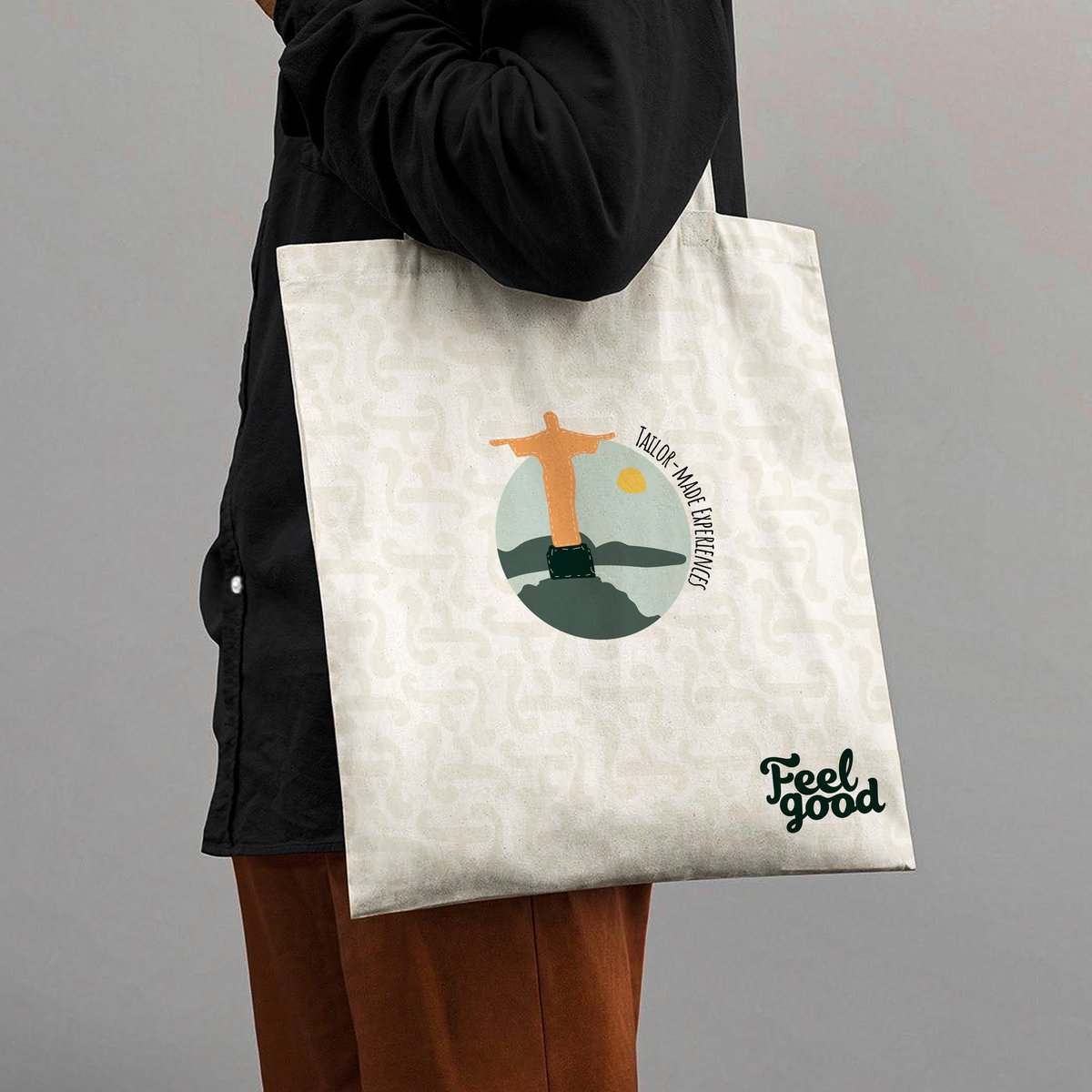 Destination tote — Brazil, with Christ the Redeemer illustration