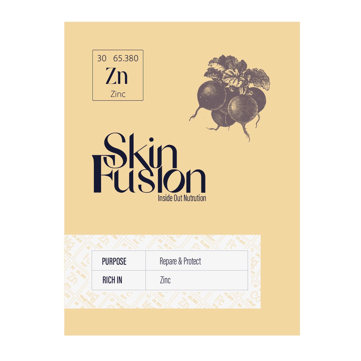Skin Fusion Zinc label — Repair & Protect